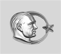 ATA VE BAYRAK ROZET (BEYAZ AYYILDIZ)